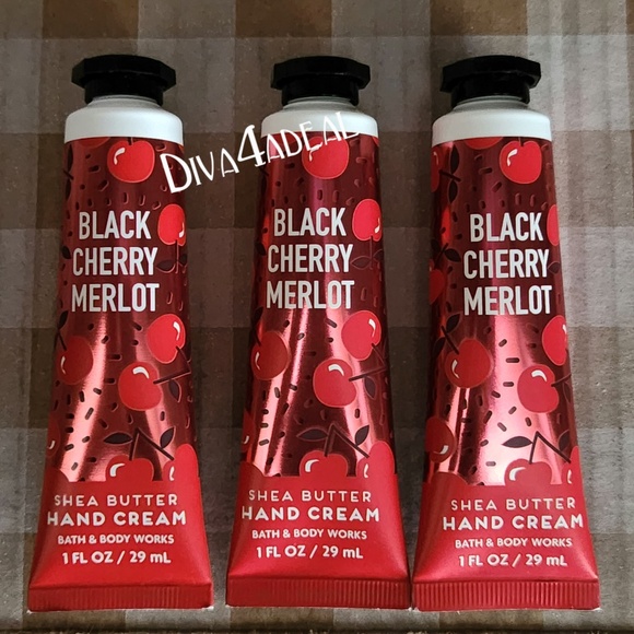 3X Bath & Body Works BLACK CHERRY MERLOT 1 oz Mini/Travel Size Hand Creams - Picture 1 of 1